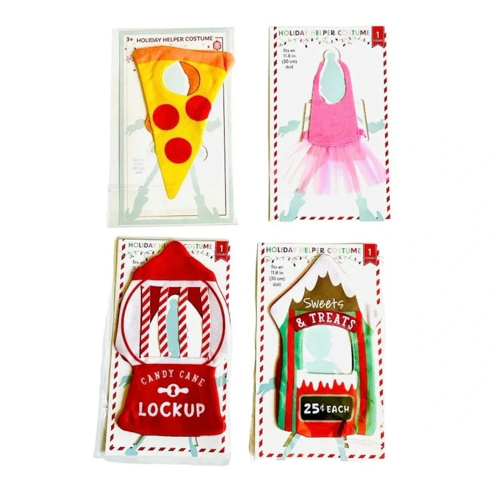 Target Bullseyes Holiday Helper Costumes Set of 4 Elf Shelf